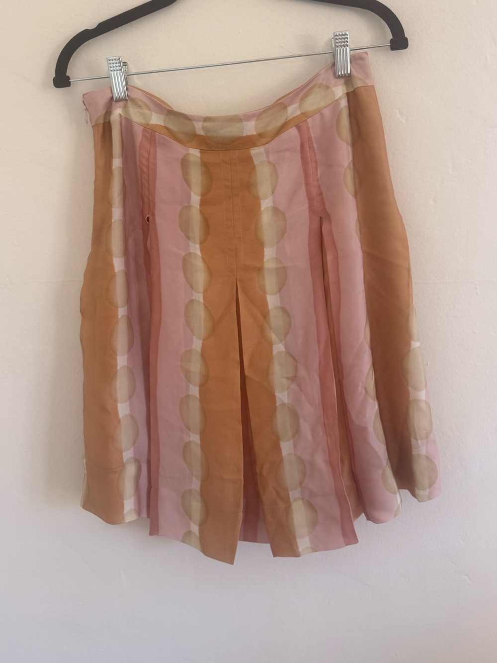 Club Monaco 100% Silk Polka Dot Pleated Skirt - Picture 3 of 3